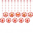 Outdoor Lantern With 10 LEDs Light, Lantern For Lunar New Year, Red Lampion, Red Lampion Spring Festival, Hanging Decor, Wedding, Party Decoration, Christmas 9.84 Ft USB remote control