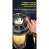 Outdoor Led Camping Lamp 3 Modes Ultralight Portable Multifunctional Tent Lights Emergency Torch Flashlight as shown