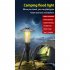 Outdoor Led Camping Lamp 3 Modes Ultralight Portable Multifunctional Tent Lights Emergency Torch Flashlight as shown