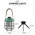 Outdoor Led Camping Light with Removable Handle Lamp Holder Dimming Rechargeable Tent Lamps Emergency Light Green