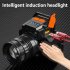 Outdoor Led Headlight 1200mah Lithium Battery Super Bright Head mounted Sensor Flashlight Head Lamp with induction   output