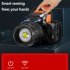 Outdoor Led Headlight 1200mah Lithium Battery Super Bright Head mounted Sensor Flashlight Head Lamp with induction   output