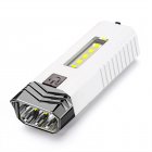 Outdoor Led Mini Flashlight Multifunctional Usb Rechargeable Cob Strong Light Bicycle Light Power Bank Three light sources