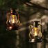 Outdoor Led Solar Lamp Retro Creative Kerosene Lamp Hanging Emergency Light for Picnic Red Copper Color