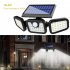 Outdoor Led Solar Light Waterproof Super Bright Motion Sensor Street Lamps For Garden Decoration 74 led