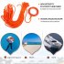 Outdoor Lifesaving Rope with Hand Ring Water Sports Throwing Rope Rescue Lifeline Orange