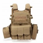 Outdoor Load Carrier Vest With Hydration Pocket Multi functional Adjustable Training Cs Modular Vest mud color one size
