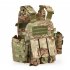 Outdoor Load Carrier Vest With Hydration Pocket Multi functional Adjustable Training Cs Modular Vest black one size