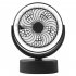 Outdoor Mini Fan With 100lm 30 Leds Light 3 Function Usb Rechargeable Hook Design Camping Fan black