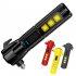 Outdoor Mini Flashlight Multifunctional Usb Rechargeable Strong Light Torch Car Self rescue Escape Hammer yellow