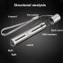 Outdoor Mini Flashlight LED Stainless Steel Multi function USB Rechargeable Flashlight Single function   white light