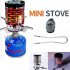 Outdoor Mini Portable Heating Stove Stainless Steel Camping Plug Heater As shown