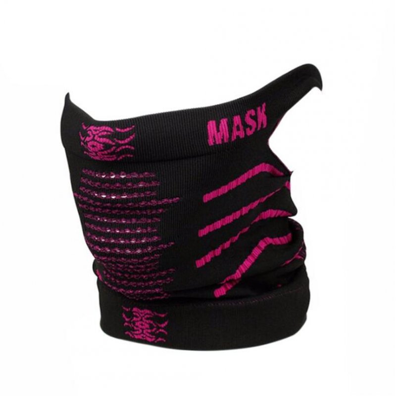 Outdoor Neck Gaiter Mask Cap Multifunctional Windproof Mask for Cycling Skiing Outdoor Sports Black pink_One size