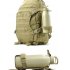 Outdoor Nylon Bottle Package Solid Color Wear resistant Bag for Travel Hiking Khaki One size