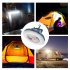 Outdoor Portable Camping Fan With Led Lantern 3 Speed Quiet Usb Rechargeable Mini Fan With Hanging Hook White