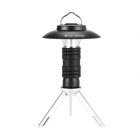 Outdoor Portable Camping Lantern Multifunctional Magnetic Emergency Flashlight Led Tent Light With Power Indicator black