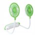 Outdoor Portable Folding Hanging Neck Fan 360 Degree 3 Levels Speeds Low Noise Usb Rechargeable Mini Fan 1200mAh  blue