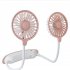 Outdoor Portable Folding Hanging Neck Fan 360 Degree 3 Levels Speeds Low Noise Usb Rechargeable Mini Fan 1200mAh  blue