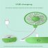 Outdoor Portable Folding Hanging Neck Fan 360 Degree 3 Levels Speeds Low Noise Usb Rechargeable Mini Fan 1200mAh  blue