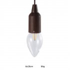 Outdoor Portable Led  Cable  Lamp With Wood Grain Lamp Holder 5v 1a 2w 70lm Various Shapes Camping Tent Christmas Atmosphere Lights Pull Wire Lamp-Chili Pepper