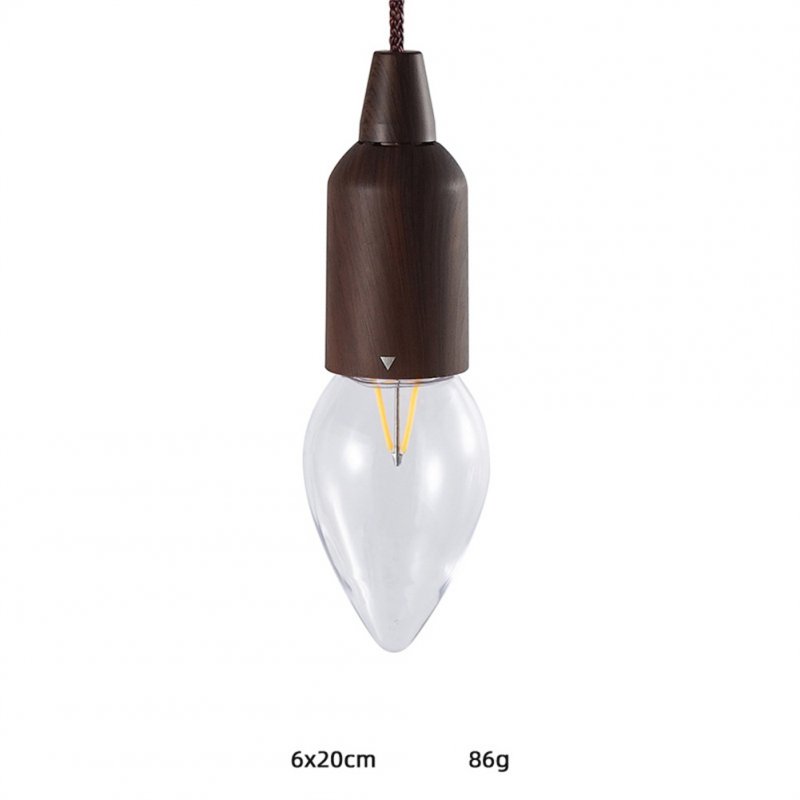 Outdoor Portable Led  Cable  Lamp With Wood Grain Lamp Holder 5v 1a 2w 70lm Various Shapes Camping Tent Christmas Atmosphere Lights Pull Wire Lamp-Chili Pepper