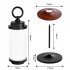 Outdoor Portable Led Camping Lantern Usb Type c Rechargeable Flashlight Emergency Light Black Walnut Color