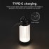 Outdoor Portable Led Camping Lantern Usb Type c Rechargeable Flashlight Emergency Light Black Walnut Color