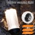 Outdoor Portable Led Camping Lantern Usb Type c Rechargeable Flashlight Emergency Light Black Walnut Color