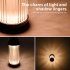 Outdoor Portable Led Camping Lantern Usb Type c Rechargeable Flashlight Emergency Light Black Walnut Color