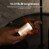 Outdoor Portable Led Camping Lantern Usb Type c Rechargeable Flashlight Emergency Light Black Walnut Color