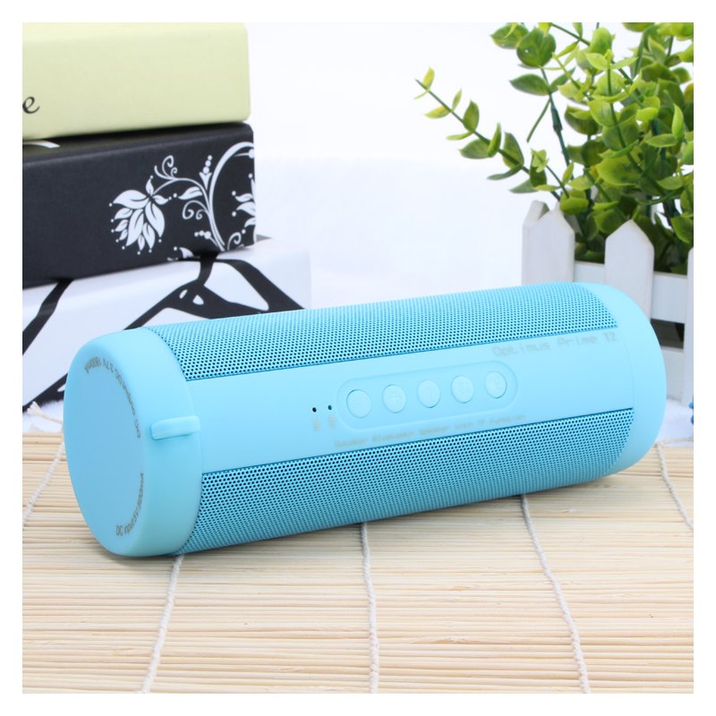 Outdoor Portable Speaker Subwoofer Waterproof Wireless Bluetooth-compatible Speaker blue