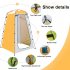 Outdoor Quick Set Up Privacy Tent 190T Silver Coated Cloth Waterproof UV Resistant Portable Changing Room For Camping Shower Biking Toilet Beach Yellow and gray