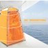 Outdoor Quick Set Up Privacy Tent 190T Silver Coated Cloth Waterproof UV Resistant Portable Changing Room For Camping Shower Biking Toilet Beach Yellow and gray