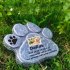 Outdoor Resin Pawprint Remembrance Tombstone With 4x3 Inch Personalized Picture Frame Pet Memorial Gifts For Lawn Backyard Courtyard gray product without words