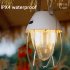 Outdoor Retro LED Camping Lights 3 Levels Stepless Dimming Type c Charging Hanging Tent Light For Garden Yard Patio Tree Decoration beige
