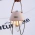 Outdoor Retro LED Camping Lights 3 Levels Stepless Dimming Type c Charging Hanging Tent Light For Garden Yard Patio Tree Decoration beige