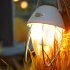Outdoor Retro LED Camping Lights 3 Levels Stepless Dimming Type c Charging Hanging Tent Light For Garden Yard Patio Tree Decoration beige