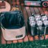 Outdoor Seasoning Spices Bottle Set Portable Camping Picnic Storage Bag with 1 handbag   3 bottles   3 pots