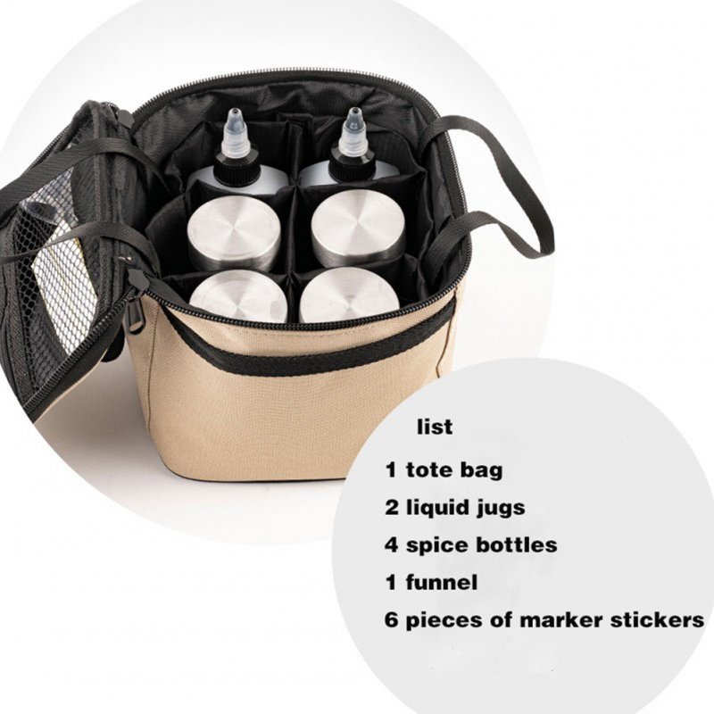 Outdoor Seasoning Spices Bottle Set Portable Camping Picnic Storage Bag