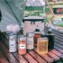 Outdoor Seasoning Spices Bottle Set Portable Camping Picnic Storage Bag with 1 handbag   6 pots