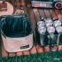 Outdoor Seasoning Spices Bottle Set Portable Camping Picnic Storage Bag with 1 handbag   4 bottles   2 pots