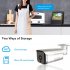Outdoor Security Camera WiFi IP Camera with Two Way Audio Motion Detection Alarm and Night Vision white European Plug