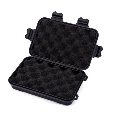 Outdoor Shockproof Waterproof Boxes Survival Airtight Case Holder For Storage Matches Small Tools Travel Sealed Containers Black