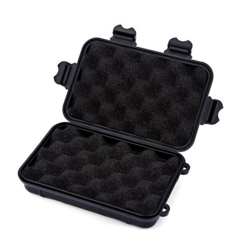 Outdoor Shockproof Waterproof Boxes Survival Airtight Case Holder For Storage Matches Small Tools Travel Sealed Containers black