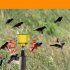 Outdoor Solar Bird Repellent High Volume High Brightness Alarm Security Siren For Villa Farm Yard Garden N911R yellow shell