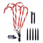 Outdoor Solar Christmas Led Lights Candy Cane IP44 Waterproof