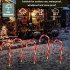 Outdoor Solar Christmas Led Candy Cane Lights Ip44 Waterproof Pathway Lamp For Christmas Decoration US plug in