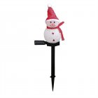 Outdoor Solar Christmas Stake Lights Solar Powered Snowman Waterproof LED Landscape Lighting For Patio Yard Decoration red