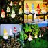 Outdoor Solar Christmas Stake Lights Solar Powered Snowman Waterproof LED Landscape Lighting For Patio Yard Decoration blue