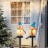 Outdoor Solar Christmas Stake Lights Solar Powered Snowman Waterproof LED Landscape Lighting For Patio Yard Decoration blue